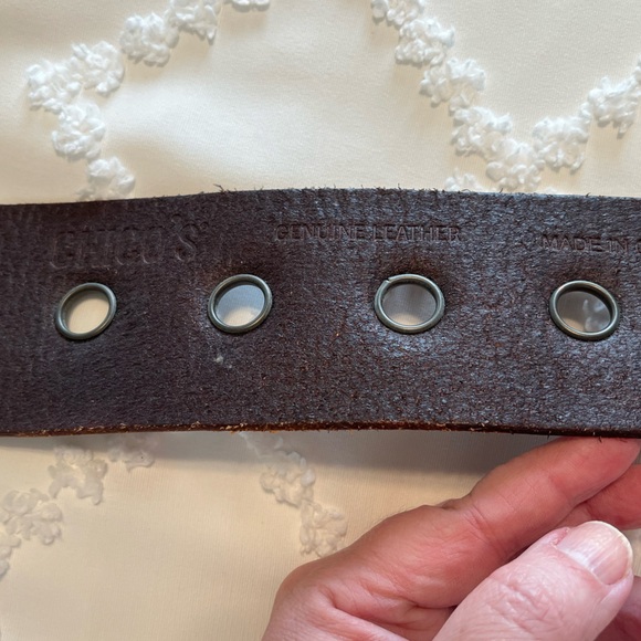 CHICO'S BRAIDED TWIST Leather Belt Size M\L TOOLED BUCKLE GORGEOUS color buckle - Picture 4 of 12